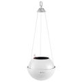LECHUZA BOLA Color 23 White self-watering hanging planter