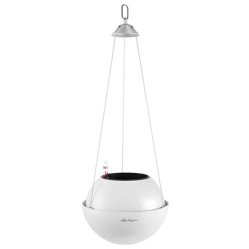 LECHUZA BOLA Color 23 White self-watering hanging planter