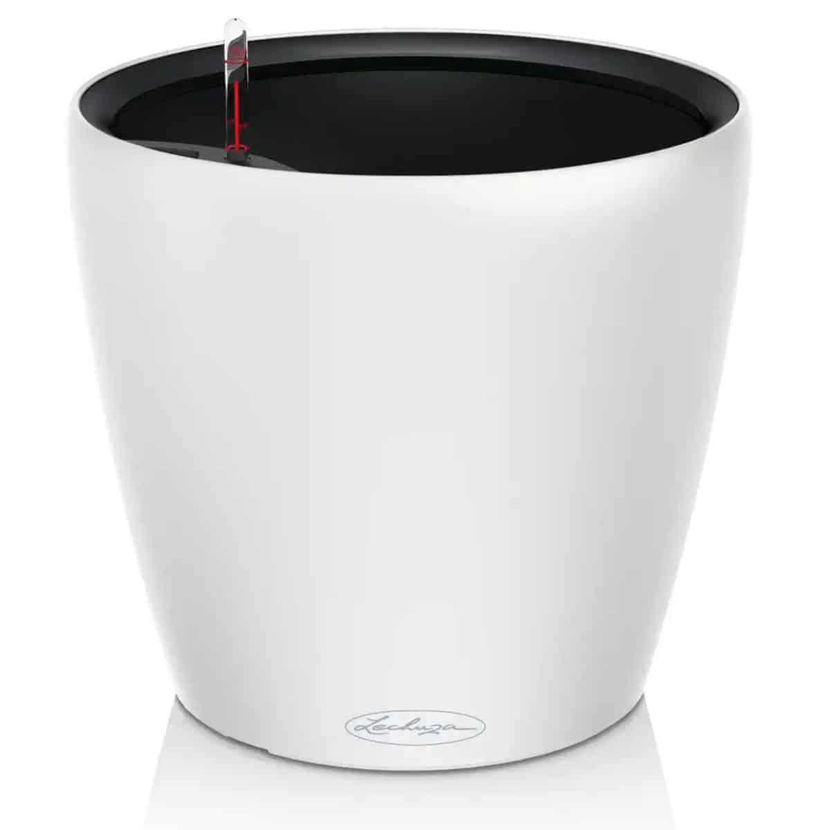 LECHUZA CLASSICO Color LS 21 White self-watering planter