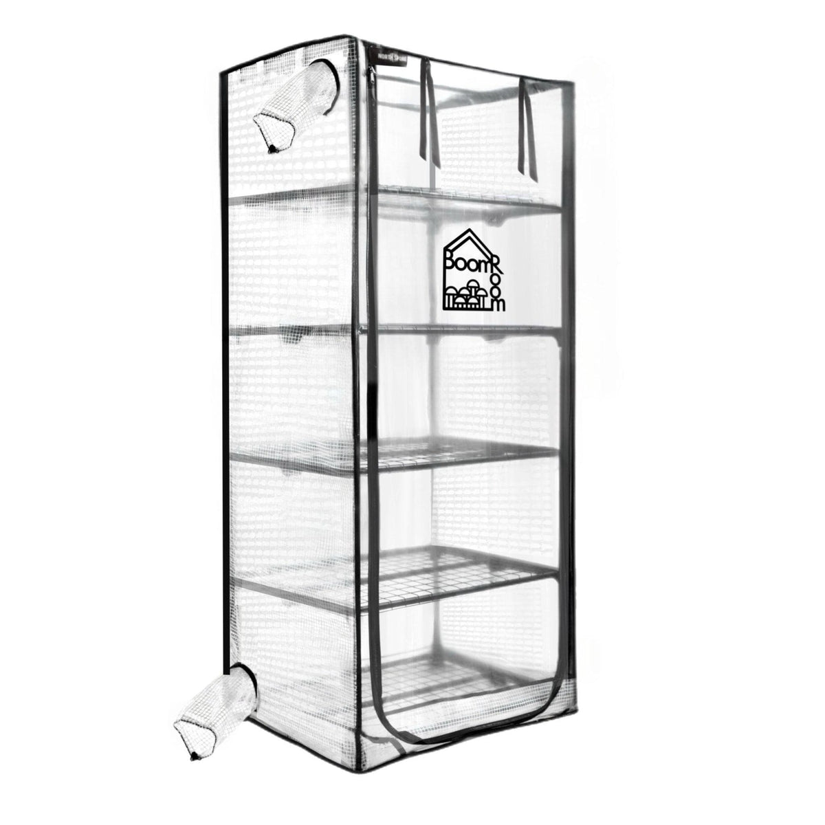 North Spore BoomRoom II mushroom Martha tent and grow rack