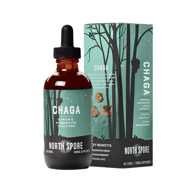 North Spore Organic Chaga Mushroom Tincture 2 fl oz